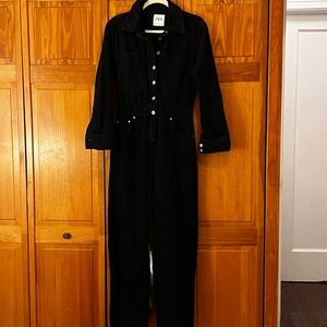 ZARA Black Denim Jumpsuit